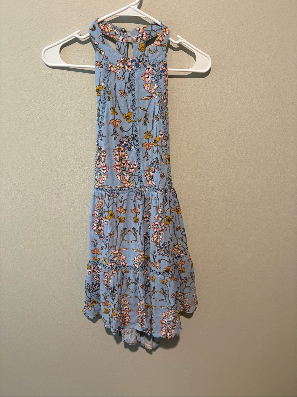 Floral Blue Mini Dress